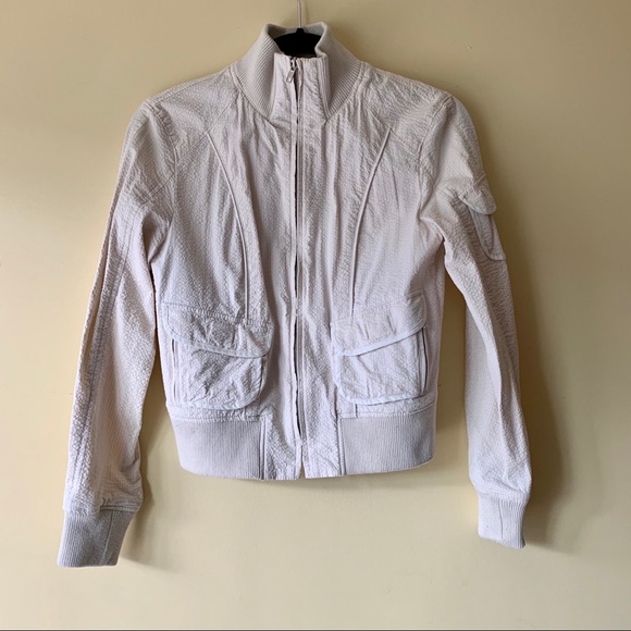 Light Cream Bomber Jacket - Picture 4 of 5